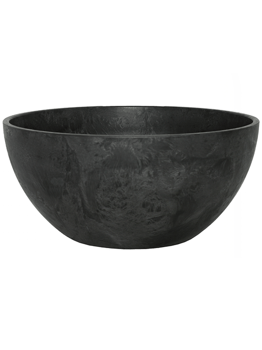 Artstone Plant Pot 15cm Height 29cm Dia Fiona Bowl Black