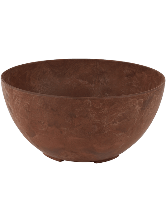 Artstone Plant Pot 12cm Height 24cm Dia Fiona Bowl Oak