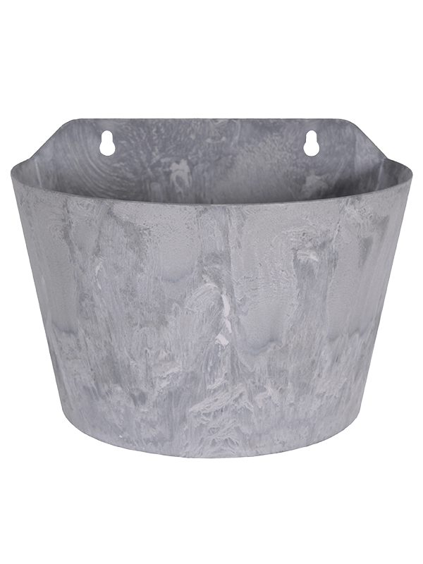Artstone Plant Pot 18cm Height 15cm Dia Claire Wall Hanger Grey