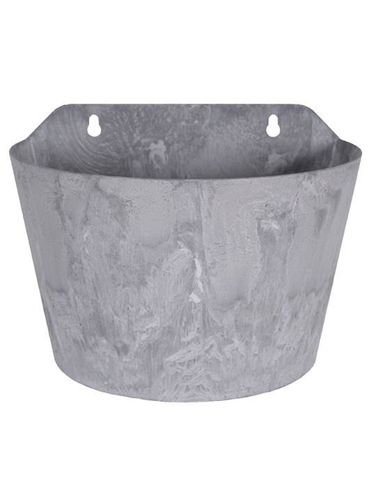 Artstone Plant Pot 18cm Height 15cm Dia Claire Wall Hanger Grey