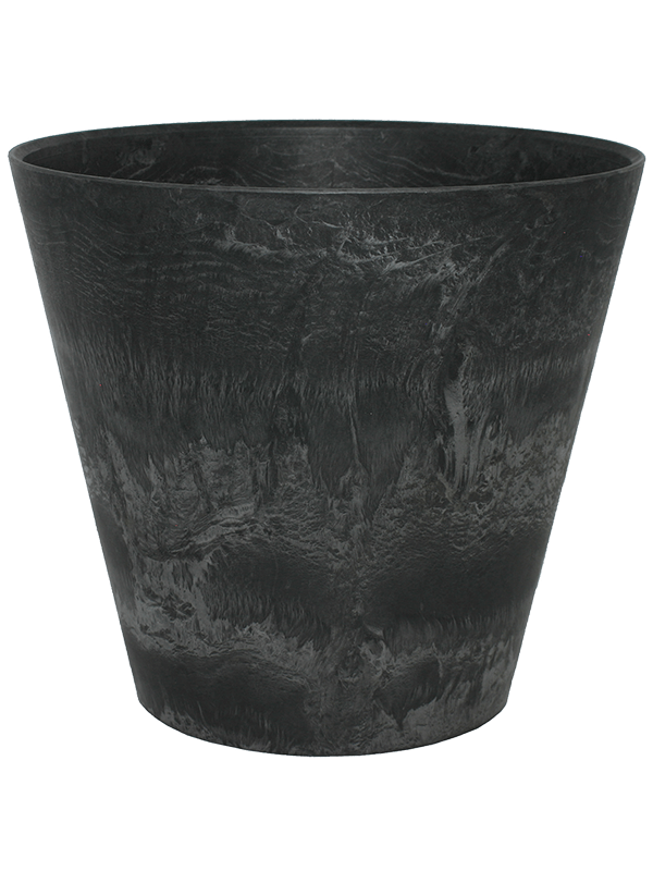 Artstone Plant Pot 20cm Height 22cm Dia Claire Pot Black