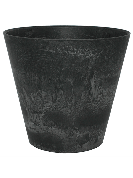 Artstone Plant Pot 24cm Height 27cm Dia Claire Pot Black