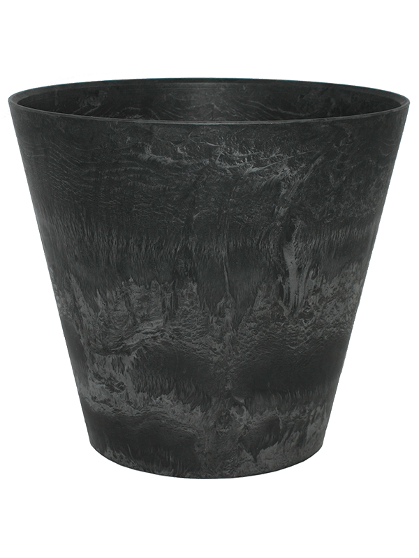Artstone Plant Pot 39cm Height 43cm Dia Claire Pot Black