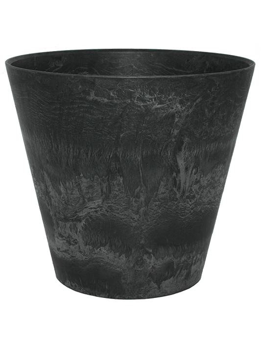 Artstone Plant Pot 39cm Height 43cm Dia Claire Pot Black