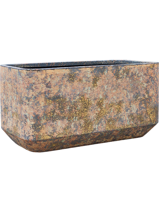 Baq Atlas Plant Pot 50cm Height 42cm Dia Rounded Rectangle Brown