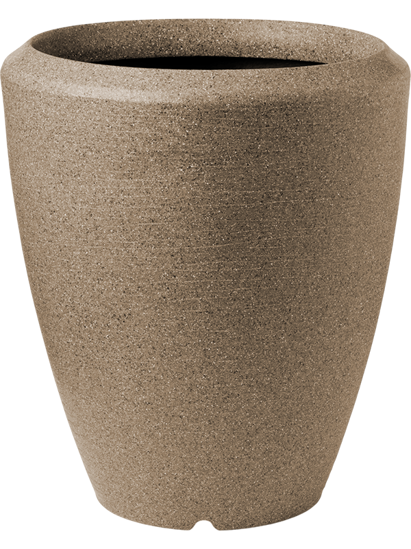 Capi Arc Granite Plant Pot 59cm Height 41cm Dia Vase Elegant Warm Taupe