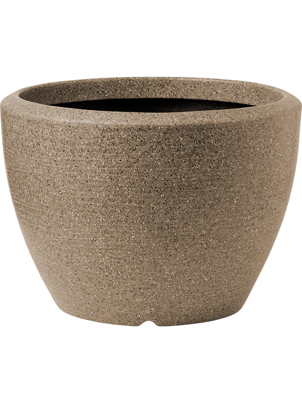 Capi Arc Granite Plant Pot 25cm Height 29cm Dia Planter Ball Warm Taupe