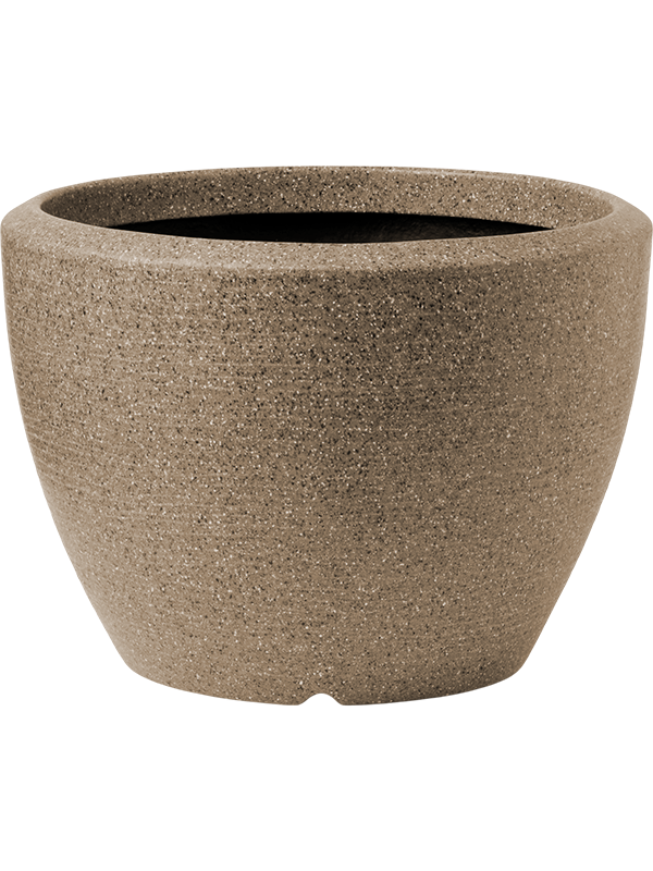 Capi Arc Granite Plant Pot 35cm Height 41cm Dia Planter Ball Warm Taupe