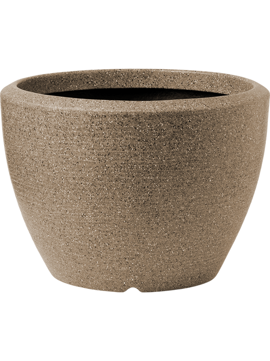 Capi Arc Granite Plant Pot 35cm Height 41cm Dia Planter Ball Warm Taupe