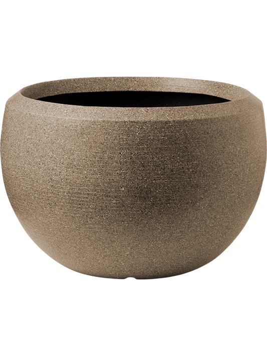 Capi Arc Granite Plant Pot 45cm Height 55cm Dia Vase Ball Warm Taupe