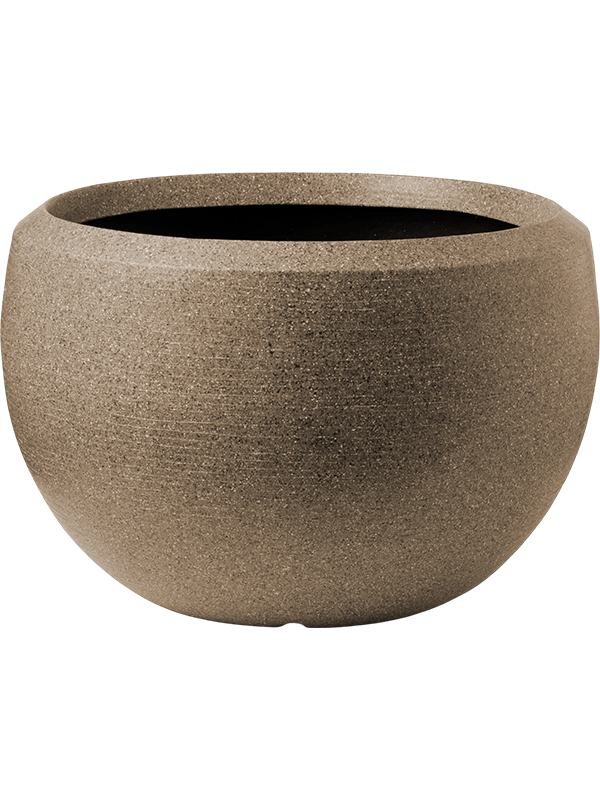 Capi Arc Granite Plant Pot 60cm Height 73cm Dia Vase Ball Warm Taupe