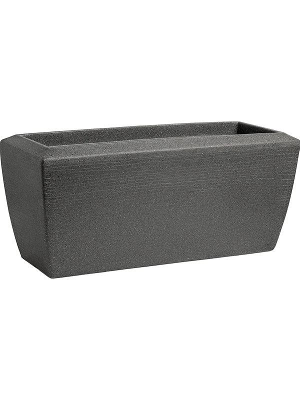 Capi Arc Granite Plant Pot 40cm Height 18cm Dia Planter Rectangle Anthracite