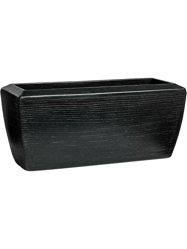 Capi Arc Granite Plant Pot 40cm Height 18cm Dia Planter Rectangle Black