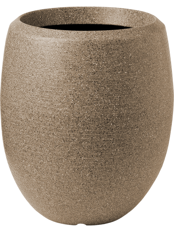 Capi Arc Granite Plant Pot 50cm Height 32cm Dia Vase Elegant Deluxe Warm Taupe