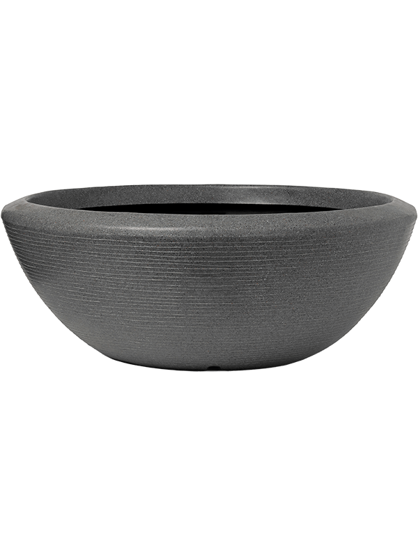 Capi Arc Granite Plant Pot 56cm Height 134cm Dia Bowl Low Anthracite