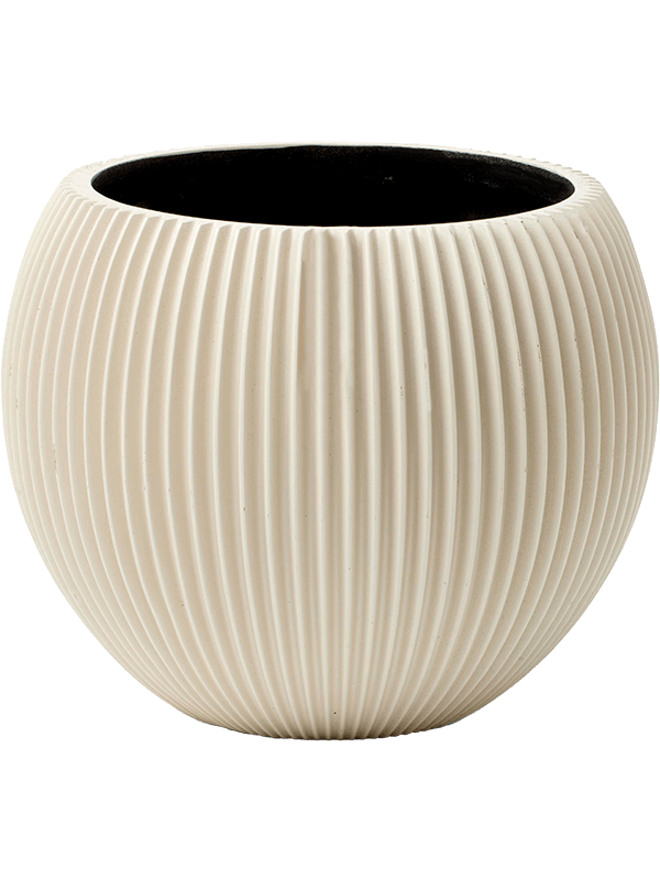 Capi Nature Groove Special Plant Pot 10cm Height 9cm Dia Vase Ball Beige