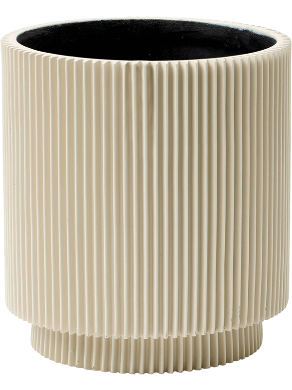 Capi Nature Groove Special Plant Pot 25cm Height 21cm Dia Vase Cylinder Beige