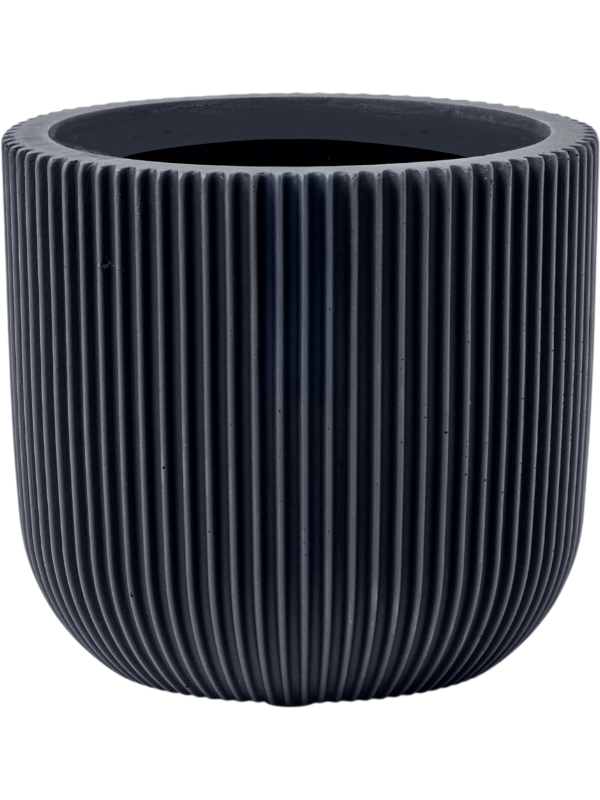 Capi Nature Groove Special Plant Pot 8cm Height 7cm Dia Planter Ball Graphite Grey
