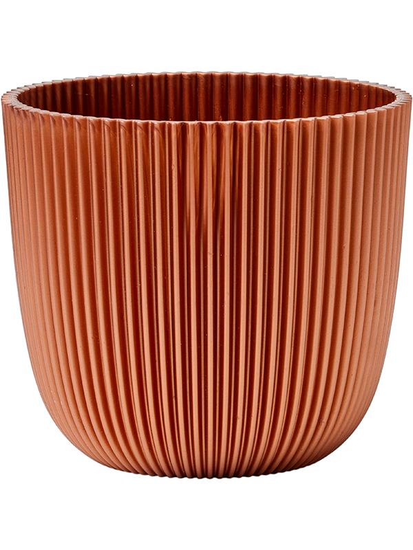 Capi Nature Groove Made With Plant Pot 23cm Height 24cm Dia Planter Ball Metallic Copper