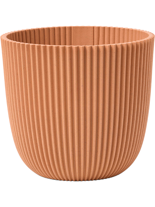 Capi Nature Groove Made With Plant Pot 12cm Height 11cm Dia Planter Ball Peachy Fuzz