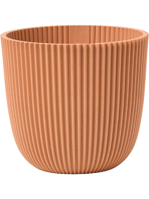 Capi Nature Groove Made With Plant Pot 23cm Height 24cm Dia Planter Ball Peachy Fuzz