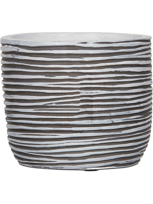 Capi Nature Rib Plant Pot 8cm Height 7cm Dia Planter Ball Ivory