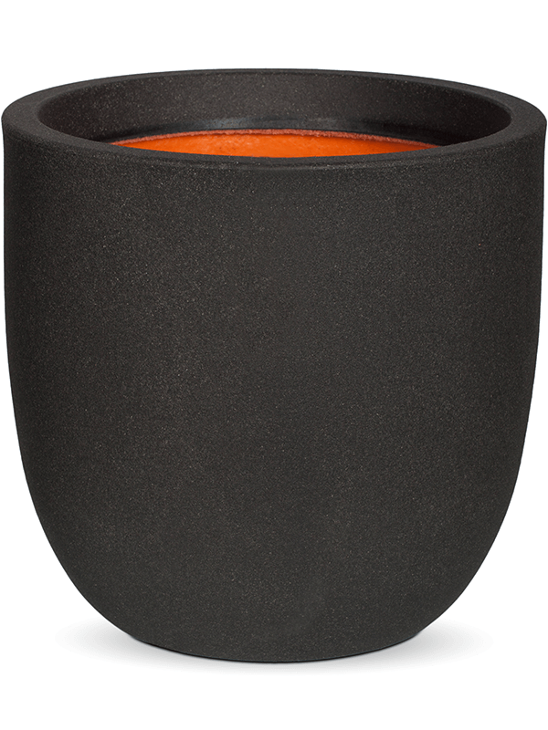 Capi Urban Smooth NL Plant Pot 52cm Height 48cm Dia Planter Ball Black