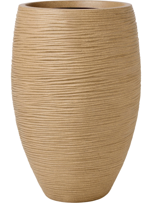 Capi Nature Rib NL Plant Pot 72cm Height 34cm Dia Vase Elegant Deluxe Beige
