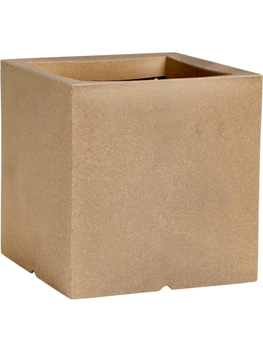 Capi Urban Smooth NL Plant Pot 40cm Height 33cm Dia Pot Square Beige