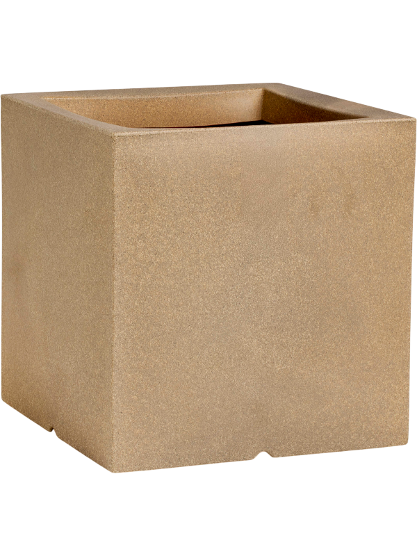 Capi Urban Smooth NL Plant Pot 50cm Height 42cm Dia Pot Square Beige