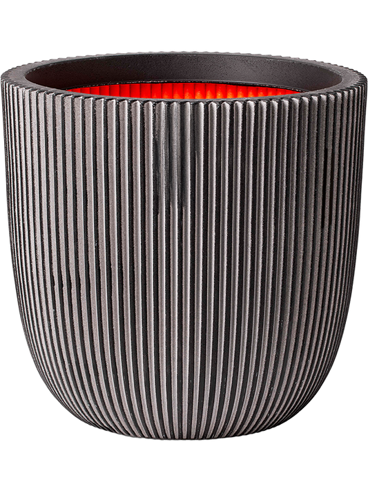 Capi Nature Groove NL Plant Pot 52cm Height 48cm Dia Planter Ball Anthracite