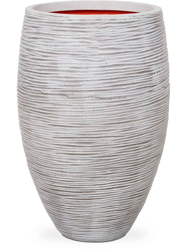 Capi Nature Rib NL Plant Pot 58cm Height 29cm Dia Vase Elegant Deluxe Ivory