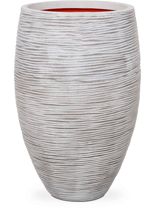 Capi Nature Rib NL Plant Pot 58cm Height 29cm Dia Vase Elegant Deluxe Ivory