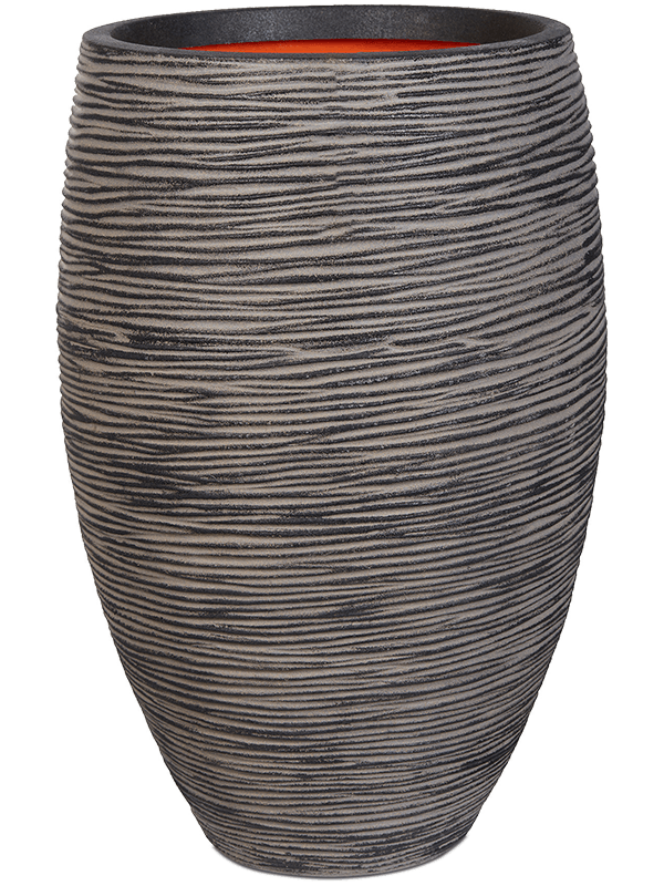 Capi Nature Rib NL Plant Pot 58cm Height 29cm Dia Vase Elegant Deluxe Anthracite