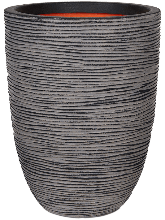 Capi Nature Rib NL Plant Pot 58cm Height 40cm Dia Vase Elegant Low anthracite