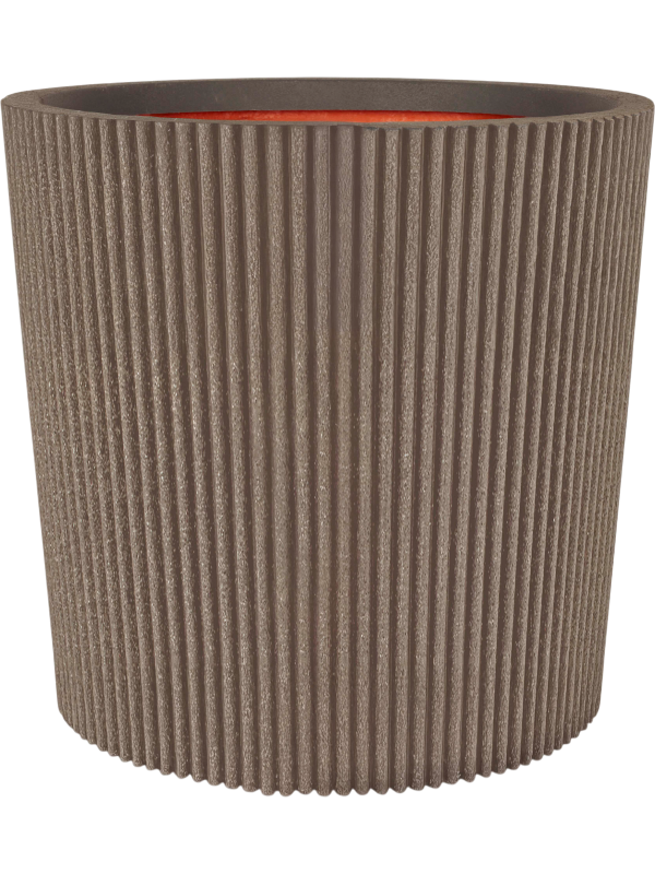 Capi Nature Groove NL Plant Pot 34cm Height 29cm Dia Vase Conical Warm Taupe