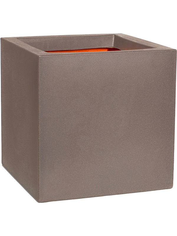 Capi Urban Smooth NL Plant Pot 30cm Height 24cm Dia Pot Square Warm Taupe