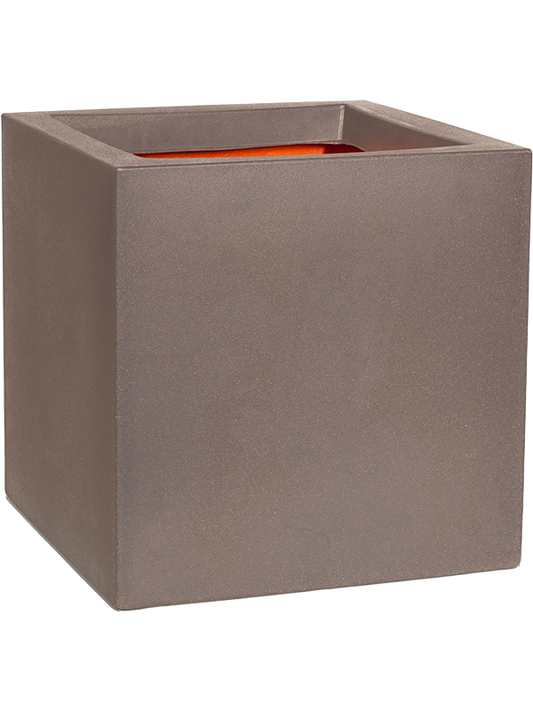 Capi Urban Smooth NL Plant Pot 30cm Height 24cm Dia Pot Square Warm Taupe