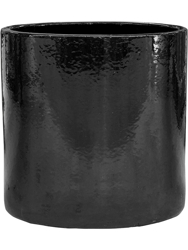 Cylinder Plant Pot 40cm Height 35cm Dia Pot Black