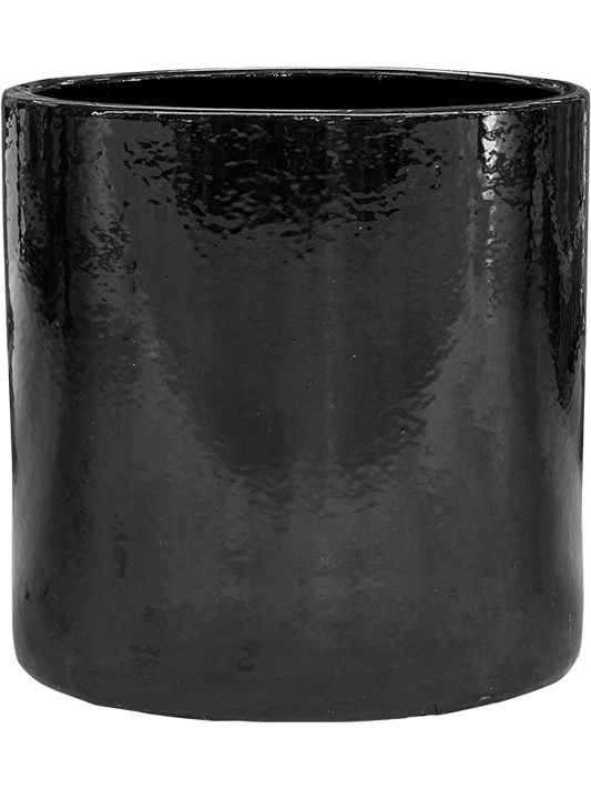 Cylinder Plant Pot 50cm Height 45cm Dia Pot Black