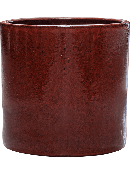 Cylinder Plant Pot 50cm Height 45cm Dia Pot Deep Red