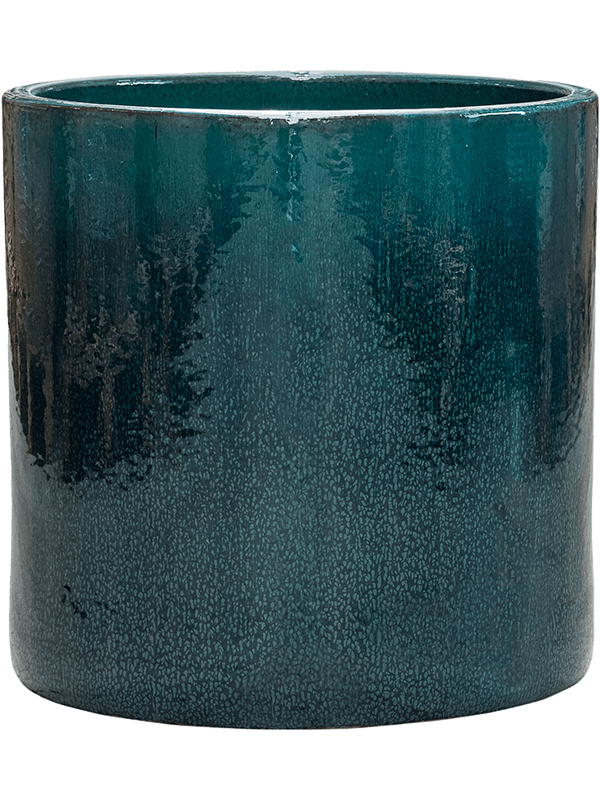 Cylinder Plant Pot 50cm Height 45cm Dia Pot Ocean Blue