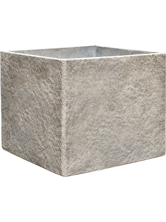 Coast Mountains Plant Pot 46cm Height 52cm Dia Square Planter Dusty Grey