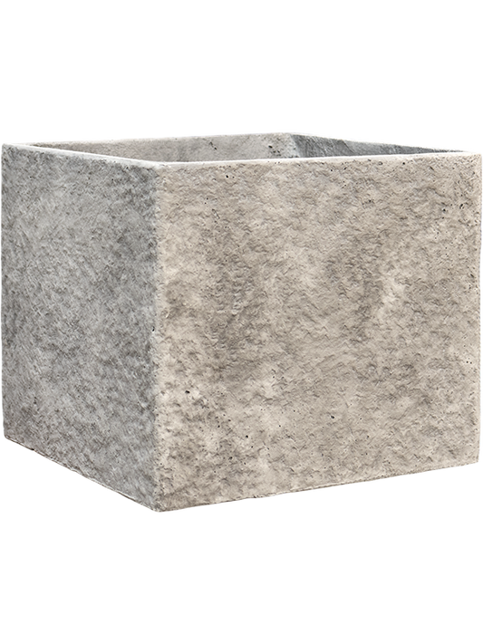 Coast Mountains Plant Pot 38cm Height 42cm Dia Square Planter Dusty Grey