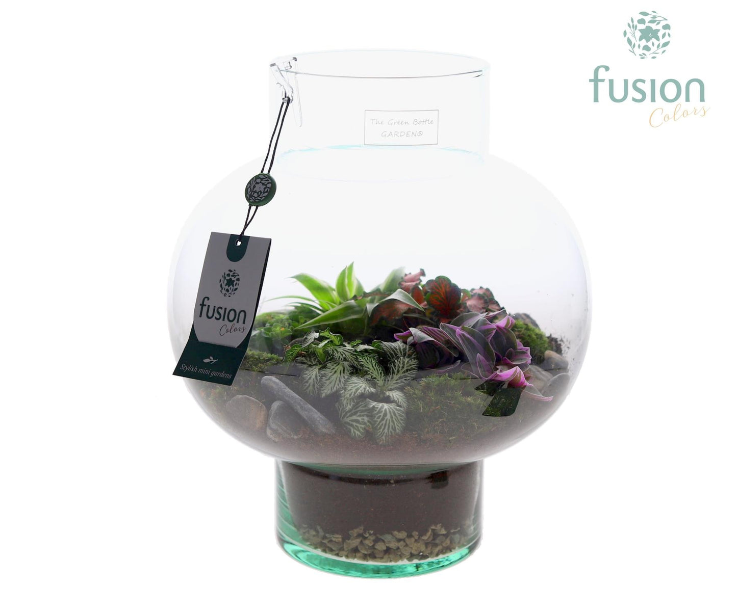 Fusioncolors BV Green Bottle Laura Medium met arrangement Pack of 2
