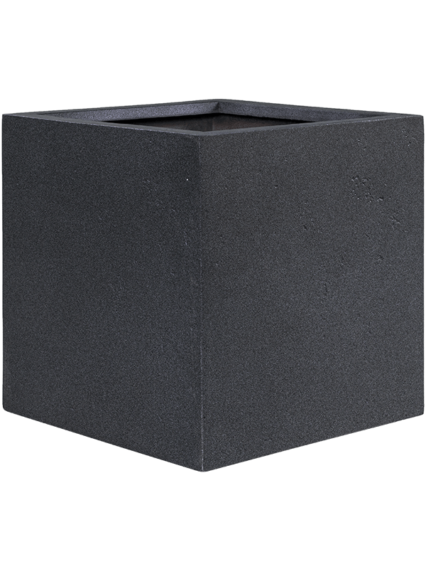 Grigio Plant Pot 40cm Height 33cm Dia Cube With Wheels Anthracite