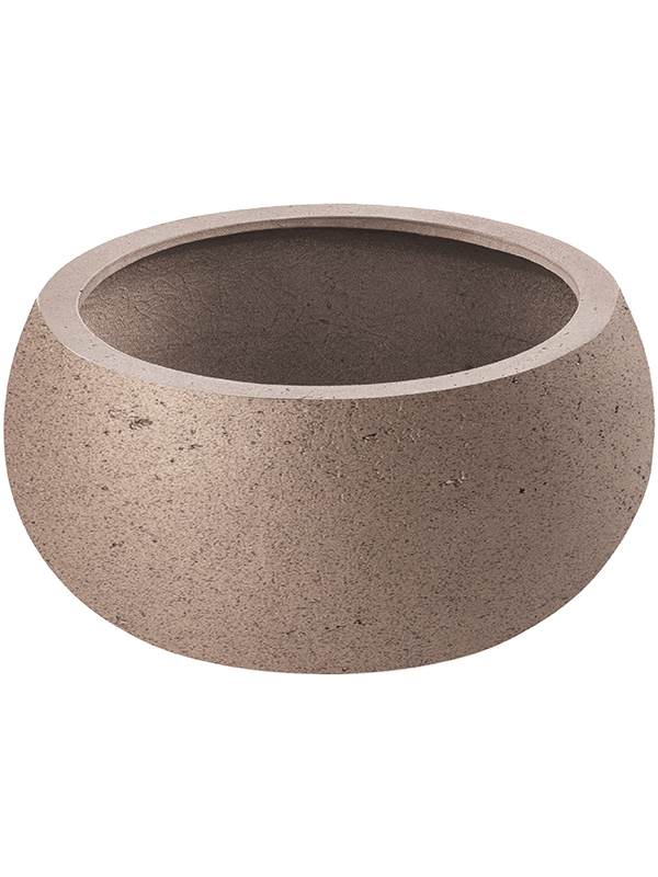 Grigio Plant Pot 25cm Height 43cm Dia Low Balloon Metallic Bronze
