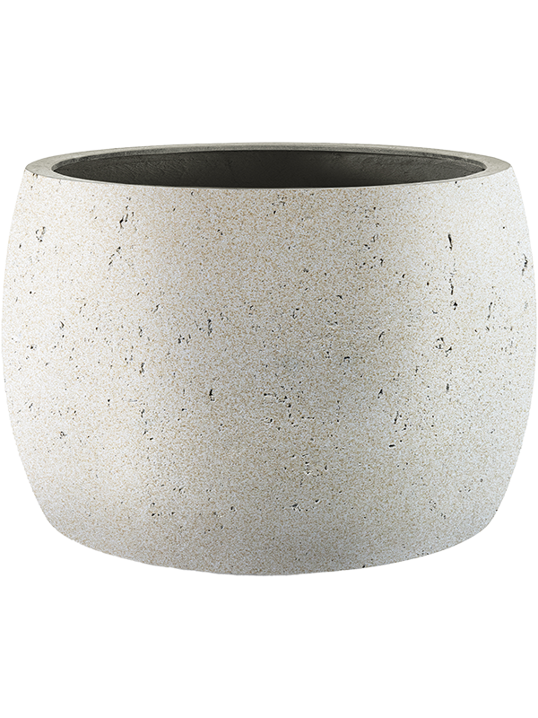 Grigio Plant Pot 37cm Height 50cm Dia Modern Bowl Antique White