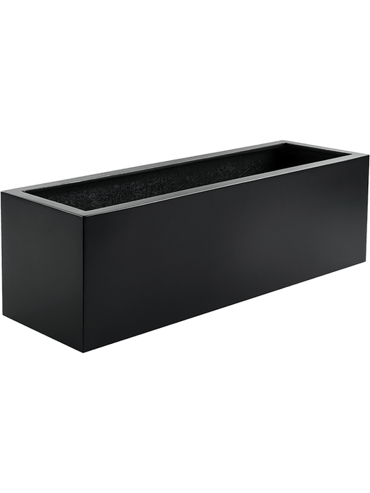 Argento Plant Pot 20cm Height 14cm Dia Small Box Black