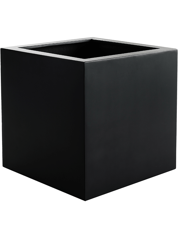 Argento Plant Pot 50cm Height 42cm Dia Cube Black